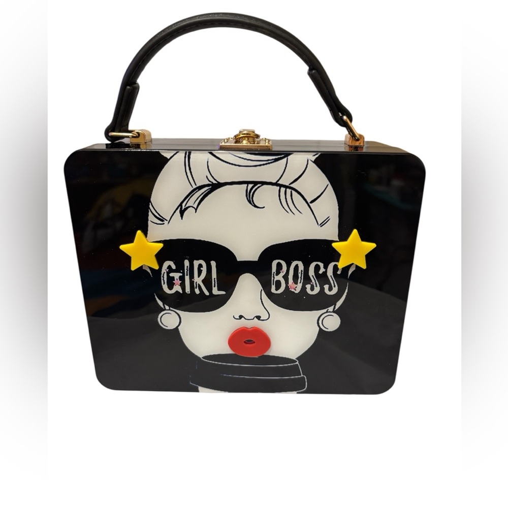 Black and Yellow Graphic Handbag